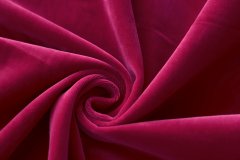 ткань бархат розовый (малиновый) из хлопка Италия