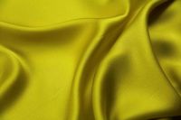 ткань кади  желтое (сатин) кади шелк однотонная желтая Италия