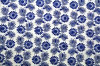 ткань Синяя органза с вышитым цветочным рисунком органза полиэстер цветы синяя Италия