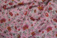 ткань штапель с цветами штапель вискоза цветы розовая Италия