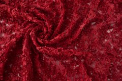 ткань кружево 3D кружево полиэстер цветы красная Италия