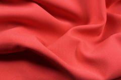 ткань коралловая шерсть с эластаном костюмно-плательная шерсть однотонная красная Италия