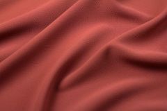 ткань кади ягодно-терракотового цвета кади полиэстер однотонная красная Италия