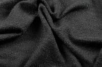 ткань черная пальтовая шерсть букле шанель