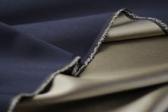 ткань двусторонняя шерсть с шелком костюмно-плательная шерсть однотонная черная Италия