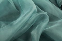 ткань шелковая органза голубого цвета органза шелк однотонная голубая Италия