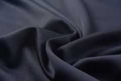 ткань синяя шерсть с диагональным плетением костюмно-плательная шерсть однотонная синяя Италия