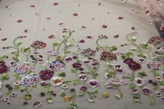 ткань вышитая сетка с цветами Италия