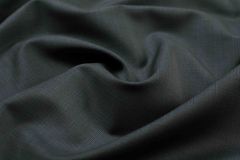 ткань темно-зеленая шерсть в монохромную клетку костюмно-плательная шерсть в клетку зеленая Италия