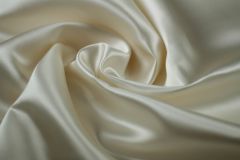 ткань двусторонний молочный шелковый дюшес дюшес шелк однотонная белая Италия