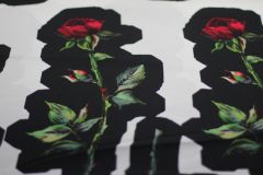 ткань аппликация розы Италия
