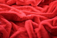 ткань красный искусственный мех Италия
