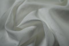 ткань белый лен с эластаном костюмно-плательная лен однотонная белая Италия