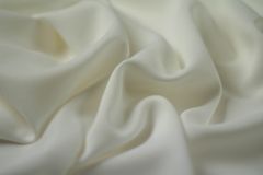 ткань молочный шелк с вискозой (жаккардовое плетение) креп шелк однотонная белая Италия