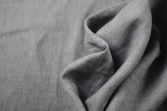 ткань средне-серый меланжевый лен Италия