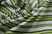 ткань шелковый атлас с зеленой полосой