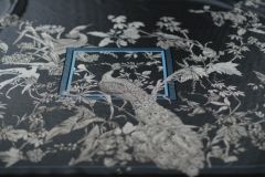 ткань шелковый твил с жар-птицей Италия