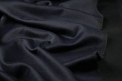 ткань двухслойный, двусторонний  пальтовый кашемир синего и черного цвета пальтовые кашемир однотонная синяя Италия