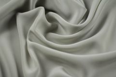 ткань крепдешин жемчужного цвета крепдешин шелк однотонная белая Италия