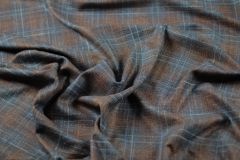ткань шерсть в клетку костюмно-плательная шерсть в клетку   Италия