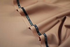 ткань двусторонняя шерсть костюмно-плательная шерсть однотонная персиковая Италия