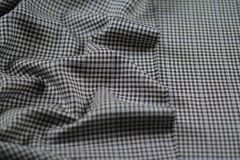 ткань шерсть в черно-белую клетку Лоро Пиана костюмно-плательная шерсть в клетку разноцветная Италия