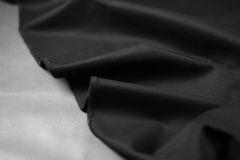 ткань черная пальтовая шерсть с мембраной мембрана шерсть однотонная черная Италия