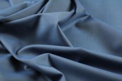 ткань шерсть василькового цвета костюмно-плательная шерсть однотонная синяя Италия