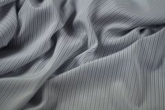 ткань шелк в полоску Лоро Пиана сорочечная шелк в полоску белая Италия