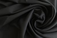 ткань черная шерсть с эластаном на легкое двубортное пальто