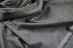 ткань серая шерсть в клетку Лоро Пиана костюмно-плательная шерсть в клетку серая Италия