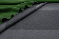 ткань двухслойный зеленый пальтовый кашемир пальтовые кашемир в полоску зеленая Италия