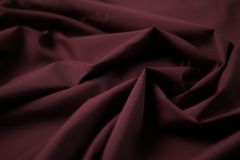 ткань хлопок с шелком бордового цвета костюмно-плательная хлопок однотонная бордовая Италия