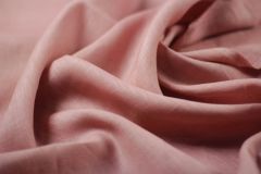ткань лен цвета румян сорочечная лен однотонная розовая Италия
