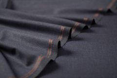 ткань синяя костюмная шерсть полотняного плетения Италия