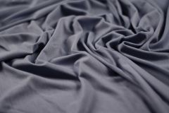 ткань легкий трикотаж пике пыльно-лавандового цвета трикотаж хлопок однотонная голубая Италия