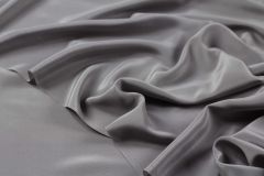 ткань серый крепдешин из шелка крепдешин шелк однотонная   Италия