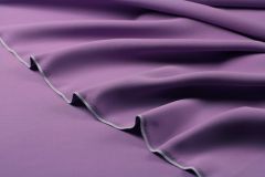 ткань костюмно-плательный креп  из шерсти с шелком креп шерсть однотонная фиолетовая Италия