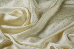 ткань молочный жаккард из вискозы с мелкими цветами Италия