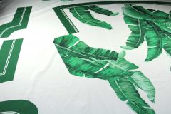 ткань хлопок с зелеными листьями Италия