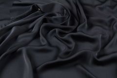 ткань темно-синий сатин из шелка сатин шелк однотонная синяя Италия