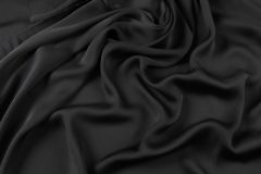 ткань черный шелковый сатин сатин шелк однотонная черная Италия