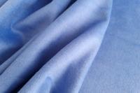 ткань двухслойная пальтовая шерсть с кашемиром голубого цвета