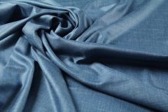 ткань шелк с кашемиром и льном меланжевый синий Италия