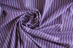 ткань хлопок сливового цвета в белую полоску сорочечная хлопок в полоску фиолетовая Италия