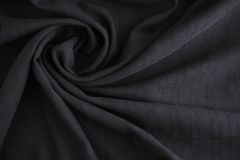 ткань черная шерсть в клетку костюмно-плательная шерсть в клетку черная Италия