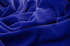 ткань бархат синий с васильковым оттенком бархат вискоза однотонная синяя Италия