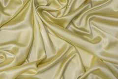 ткань атлас с эластаном желтого цвета атлас шелк однотонная желтая Италия