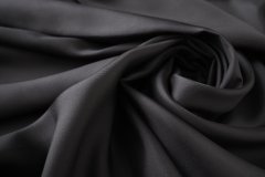 ткань черный твил (саржа) твил шелк однотонная черная Италия