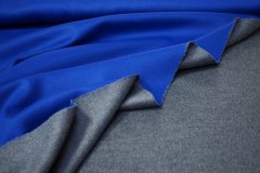 ткань двусторонний кашемир серо-синий пальтовые кашемир однотонная синяя Италия